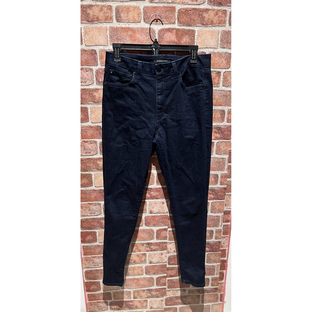 BCBG MAX AZARIA Womens Jeans Size 30 Stretch Skinny Dark Blue W‎ Belt Loops